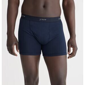 J.Crew Knit Boxer Briefs Mens M Dark Navy Pull-On Stretch Elastic Waistband Logo